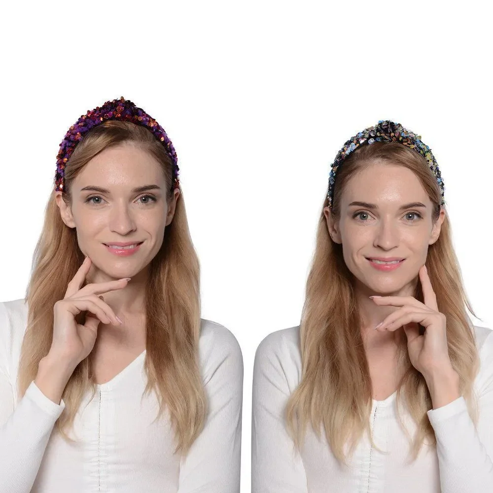 Sparkly Wide-Brimmed Headbands